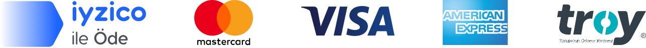 Secure payments via iyzico — Visa, Mastercard, American Express, and Troy